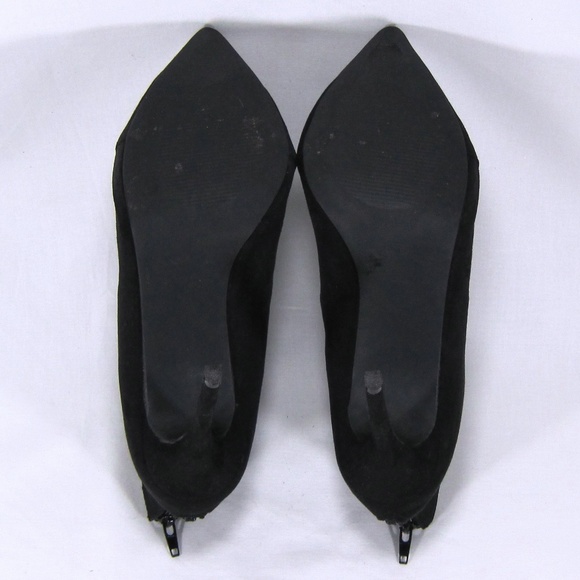 Olivia Ferragamo Black Suede Ankle Booties Sz: 10M - Picture 7 of 8